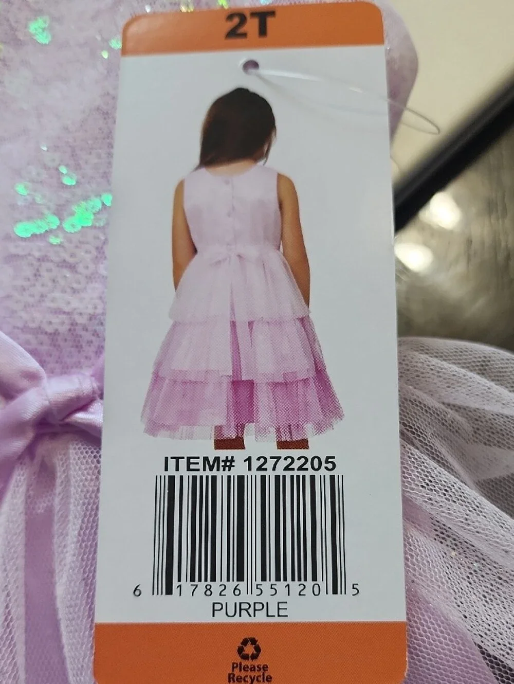 Jona Michelle Lavender Glitter Tulle Layered Dress 2T